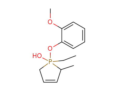 Molecular Structure of 61441-44-9 (1H-Phosphole,
1-ethyl-1,1,2,5-tetrahydro-1-hydroxy-1-(2-methoxyphenoxy)-2-methyl-)