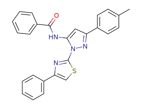 N-[5-(4-methylphenyl)-2-(4-phenyl-1,3-thiazol-2-yl)pyrazol-3-yl]benzam ide