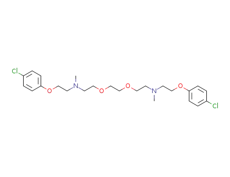Molecular Structure of 58929-56-9 ([2-(4-Chloro-phenoxy)-ethyl]-{2-[2-(2-{[2-(4-chloro-phenoxy)-ethyl]-methyl-amino}-ethoxy)-ethoxy]-ethyl}-methyl-amine)