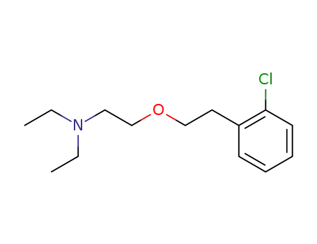 Molecular Structure of 27078-26-8 (2-[2-(2-chlorophenyl)ethoxy]-N,N-diethyl-ethanamine)