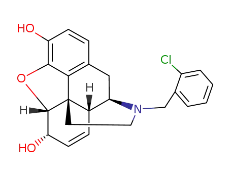 Molecular Structure of 20827-49-0 (17-(2-chloro-benzyl)-4,5α-epoxy-morphin-7-ene-3,6α-diol)
