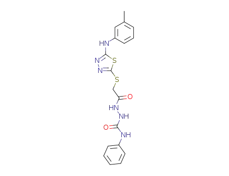 1-{[5-(3-methyl-anilino)-[1,3,4]thiadiazol-2-ylsulfanyl]-acetyl}-4-phenyl-semicarbazide