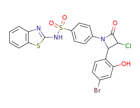 <i>N</i>-benzothiazol-2-yl-4-[2-(4-bromo-2-hydroxy-phenyl)-3-chloro-4-oxo-azetidin-1-yl]-benzenesulfonamide