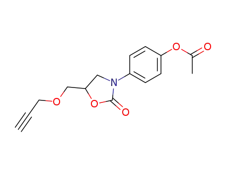 4-{2-oxo-5-[(prop-2-yn-1-yloxy)methyl]-1,3-oxazolidin-3-yl}phenyl acetate