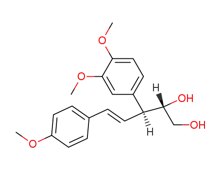 Molecular Structure of 15252-96-7 (4-Pentene-1,2-diol,3-(3,4-dimethoxyphenyl)-5-(4-methoxyphenyl)-, (2S,3S,4E)-)