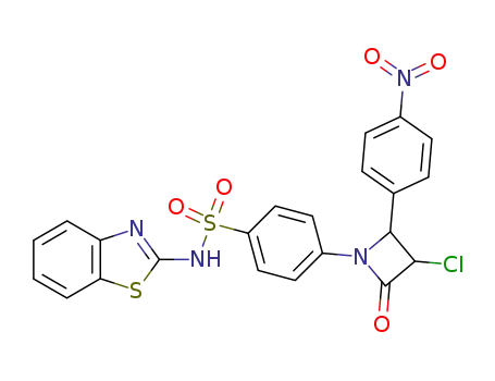 <i>N</i>-benzothiazol-2-yl-4-[3-chloro-2-(4-nitro-phenyl)-4-oxo-azetidin-1-yl]-benzenesulfonamide