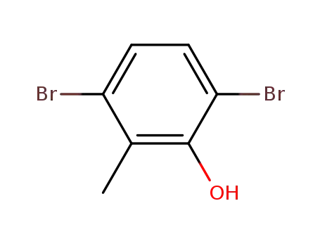 Molecular Structure of 52045-21-3 (3,6-Dibromo-2-methylphenol)