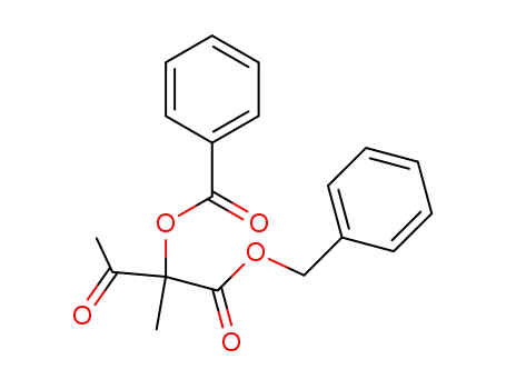 Molecular Structure of 72450-40-9 (Benzoic acid 1-benzyloxycarbonyl-1-methyl-2-oxo-propyl ester)