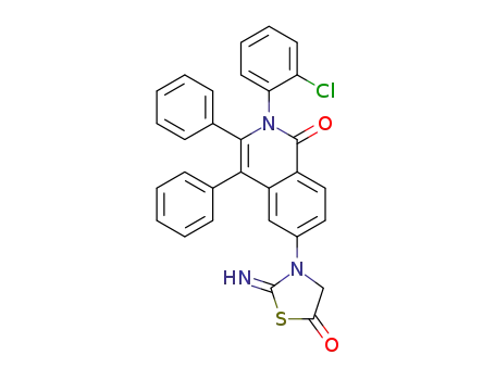 6-(2-imino-5-oxothiazolidin-3-yl)-3,4-diphenyl-2-(2-chlorophenyl)-isoquinolin-1(2H)-one