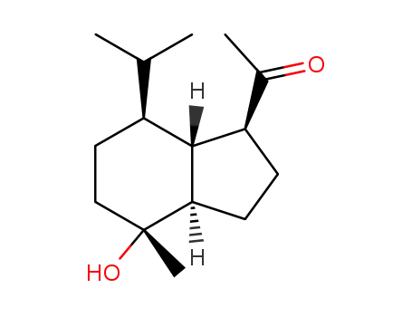 Molecular Structure of 1911-78-0 (1-[[(1S,3aα,7aβ)-Octahydro-4β-hydroxy-4-methyl-7β-isopropyl-1H-inden]-1-yl]ethanone)