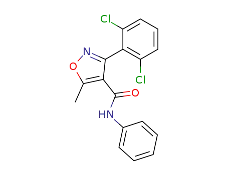 Molecular Structure of 4402-85-1 (3-(2,6-dichloro-phenyl)-5-methyl-isoxazole-4-carboxylic acid anilide)