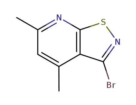 Molecular Structure of 61889-26-7 (3-BROMO-4,6-DIMETHYL-ISOTHIAZOLO[5,4-B]PYRIDINE)