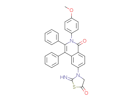 6-(2-imino-5-oxothiazolidin-3-yl)-3,4-diphenyl-2-(4-methoxyphenyl)-isoquinolin-1(2H)-one