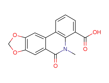 5-methyl-6-oxo-5,6-dihydro-[1,3]dioxolo[4,5-<i>j</i>]phenanthridine-4-carboxylic acid