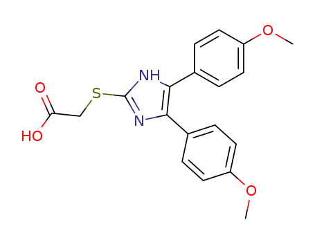 Molecular Structure of 39908-37-7 (Acetic acid, [[4,5-bis(4-methoxyphenyl)-1H-imidazol-2-yl]thio]-)