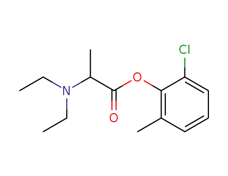 (+/-)-2-Diethylamino-propionsaeure-(2-chlor-6-methylphenylester)