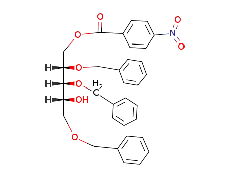 O<sup>2</sup>.O<sup>3</sup>.O<sup>5</sup>-Tribenzyl-O'-<4-nitro-benzoyl>-D-ribit