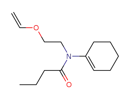 Molecular Structure of 69694-67-3 (N-Cyclohex-1-enyl-N-(2-vinyloxy-ethyl)-butyramide)