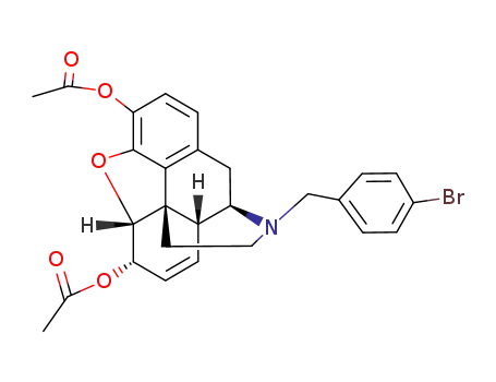 Molecular Structure of 22610-45-3 (3,6α-diacetoxy-17-(4-bromo-benzyl)-4,5α-epoxy-morphin-7-ene)