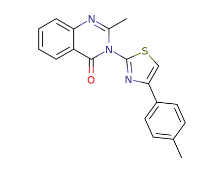 Molecular Structure of 74636-85-4 (4(3H)-Quinazolinone, 2-methyl-3-[4-(4-methylphenyl)-2-thiazolyl]-)