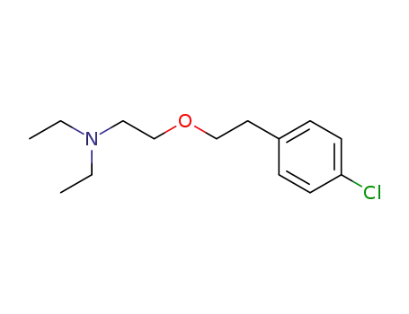 Molecular Structure of 27078-28-0 (2-[2-(4-chlorophenyl)ethoxy]-N,N-diethyl-ethanamine)