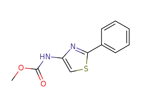 Molecular Structure of 7113-11-3 ((2-phenyl-thiazol-4-yl)-carbamic acid methyl ester)