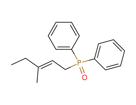 Molecular Structure of 58322-09-1 (Phosphine oxide, (3-methyl-2-pentenyl)diphenyl-, (E)-)