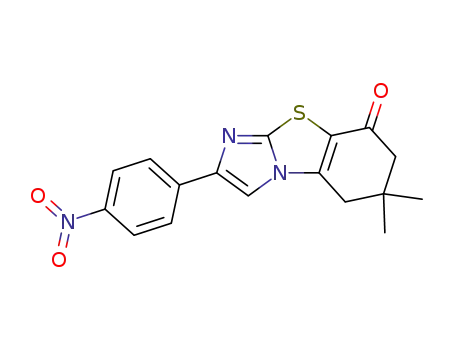 6,6-dimethyl-2-(4-nitro-phenyl)-6,7-dihydro-5<i>H</i>-benzo[<i>d</i>]imidazo[2,1-<i>b</i>]thiazol-8-one