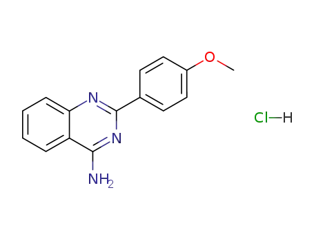 Molecular Structure of 94078-94-1 (4-Quinazolinamine, 2-(4-methoxyphenyl)-, monohydrochloride)