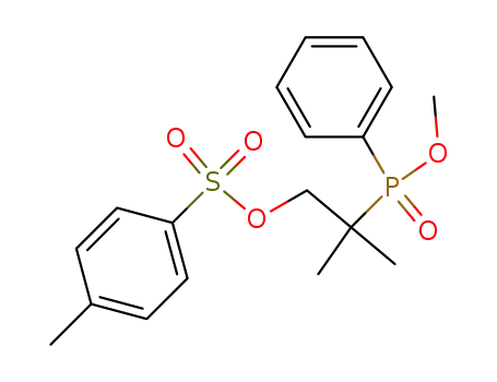 Molecular Structure of 54522-98-4 (Phosphinic acid,
[1,1-dimethyl-2-[[(4-methylphenyl)sulfonyl]oxy]ethyl]phenyl-, methyl ester)