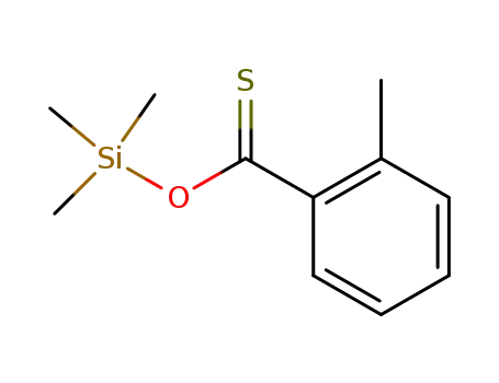 Molecular Structure of 40898-54-2 (Benzenecarbothioic acid, 2-methyl-, O-(trimethylsilyl) ester)