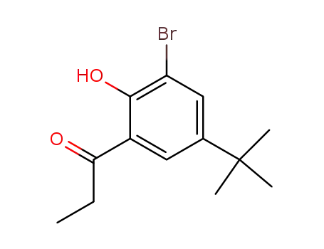 1-(3-bromo-5-<i>tert</i>-butyl-2-hydroxy-phenyl)-propan-1-one