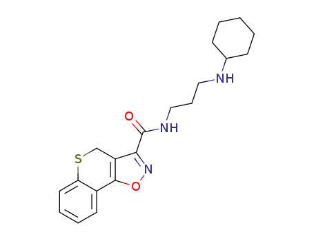 Molecular Structure of 69099-68-9 (4<i>H</i>-thiochromeno[3,4-<i>d</i>]isoxazole-3-carboxylic acid 3-cyclohexylamino-propylamide)