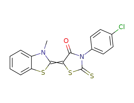 3-(4-chloro-phenyl)-5-(3-methyl-3<i>H</i>-benzothiazol-2-ylidene)-2-thioxo-thiazolidin-4-one