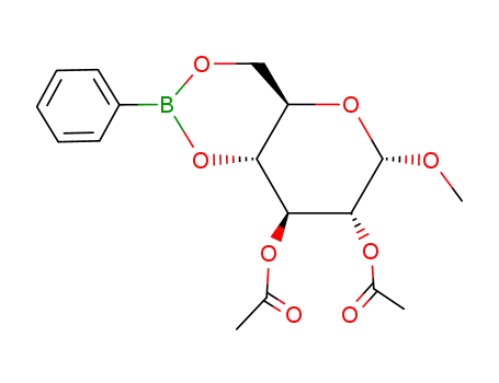 methyl <i>O</i><sup>2</sup>,<i>O</i><sup>3</sup>-diacetyl-<i>O</i><sup>4</sup>,<i>O</i><sup>6</sup>-phenylboranediyl-α-<i>D</i>-glucopyranoside