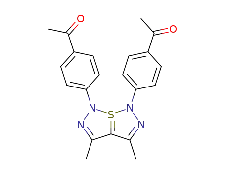 1,6-bis-(4-acetyl-phenyl)-3,4-dimethyl-1,6-dihydro-7λ<sup>4</sup>-[1,2,3]thiadiazolo[5,1-<i>e</i>][1,2,3]thiadiazole