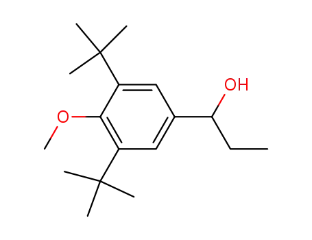 Molecular Structure of 40662-90-6 (1-(3,5-Di-tert-butyl-4-methoxy-phenyl)-propan-1-ol)