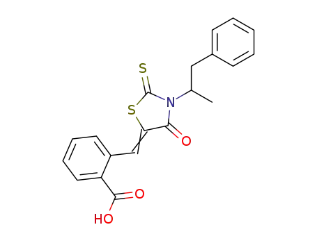 2-[3-(1-methyl-2-phenyl-ethyl)-4-oxo-2-thioxo-thiazolidin-5-ylidenemethyl]-benzoic acid