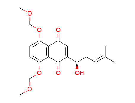 Molecular Structure of 1253934-34-7 (2-(1-hydroxy-4-methylpent-3-enyl)-5,8-bis-(methoxymethoxy)-naphthalene-1,4-dione)