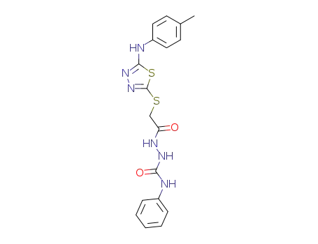 1-{[5-(4-methyl-anilino)-[1,3,4]thiadiazol-2-ylsulfanyl]-acetyl}-4-phenyl-semicarbazide