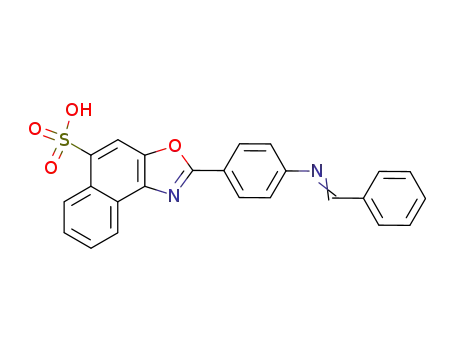 Molecular Structure of 64403-32-3 (Naphth[1,2-d]oxazole-5-sulfonic acid,
2-[4-[(phenylmethylene)amino]phenyl]-)