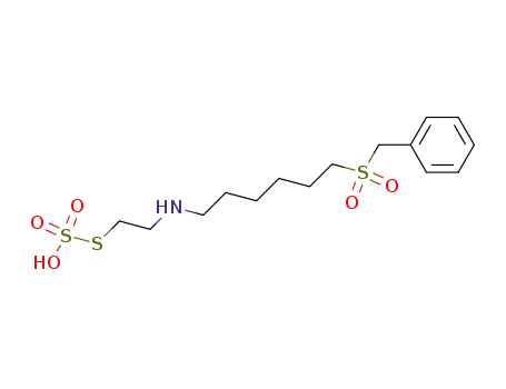 Molecular Structure of 5738-88-5 (2-(6-Benzylsulfonyl-hexylamino)-ethyl-hydrogenthiosulfat)