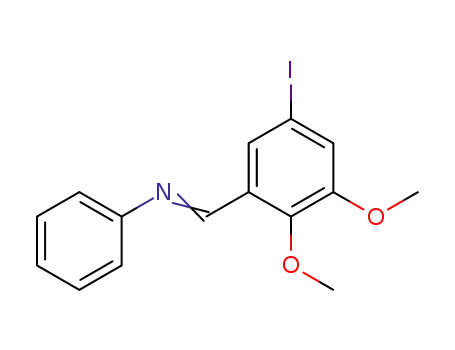Molecular Structure of 7396-71-6 (2,3-Dimethoxy-5-iod-1-phenyliminomethyl-benzol)