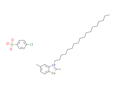 2,5-dimethyl-3-octadecyl-benzoselenazolium; 4-chloro-benzenesulfonate