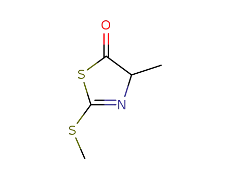 Molecular Structure of 63148-45-8 (5(4H)-Thiazolone, 4-methyl-2-(methylthio)-)