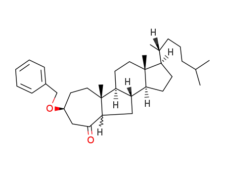 Molecular Structure of 21587-21-3 (3β-Benzyloxy-A-homo-B-nor-5ξ-cholestan-4a-on)