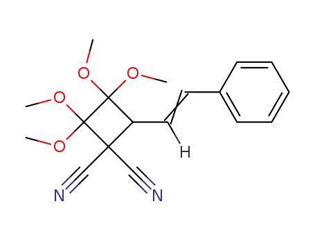 2,2,3,3-Tetramethoxy-4-((E)-styryl)-cyclobutane-1,1-dicarbonitrile