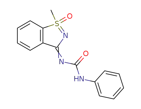 N-(1-Methyl-1-oxido-3H-1,2-benzisothiazol-3-ylidene)-N'-phenylurea