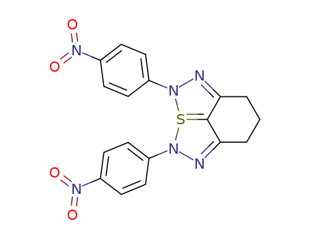 2,3-bis-(4-nitro-phenyl)-3,5,6,7-tetrahydro-2<i>H</i>-2aλ<sup>4</sup>-thia-1,2,3,4-tetraaza-cyclopenta[<i>cd</i>]indene