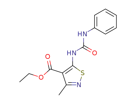Molecular Structure of 92376-38-0 (3-Methyl-5-(3-phenylureido)-4-isothiazolecarboxylic acid ethyl ester)